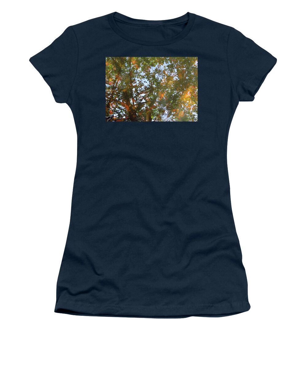 Water Women's T-Shirt featuring the photograph Aqueous Reflections 4 by Laura Davis