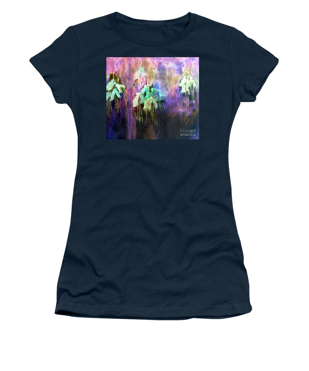 Flowers Women's T-Shirt featuring the painting Fuchsia Flowers by Julie Lueders 