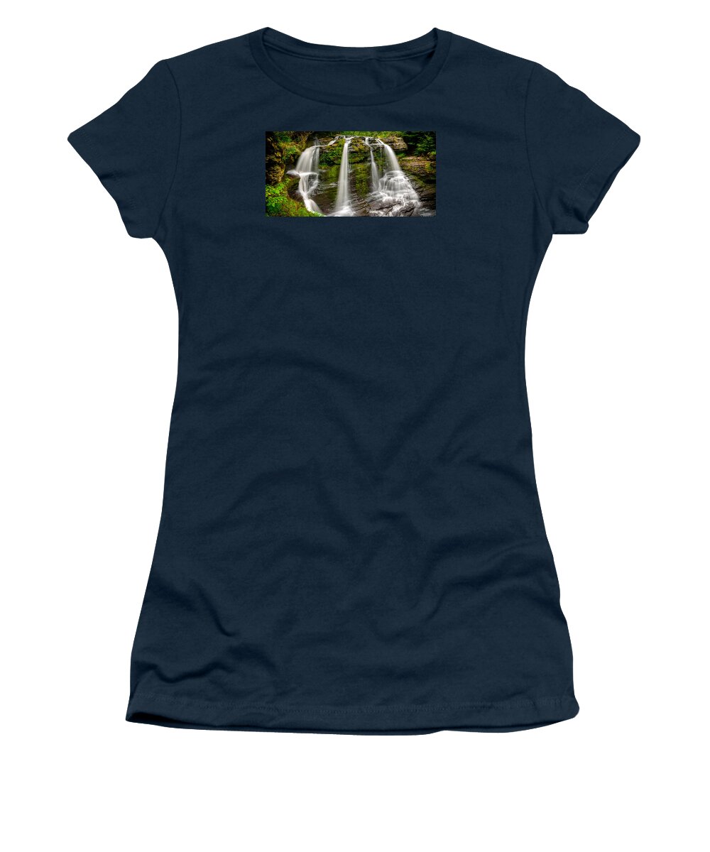 Fulmer Falls Women's T-Shirt featuring the photograph Fulmer Falls by Mark Rogers