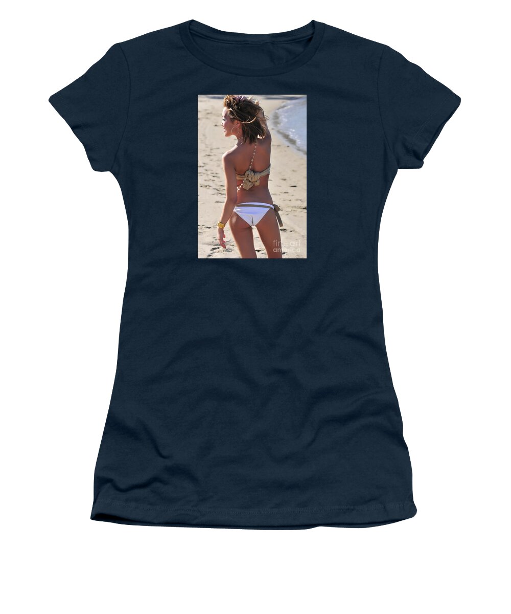Glamour Photographs Women's T-Shirt featuring the photograph Fun in the sun by Robert WK Clark