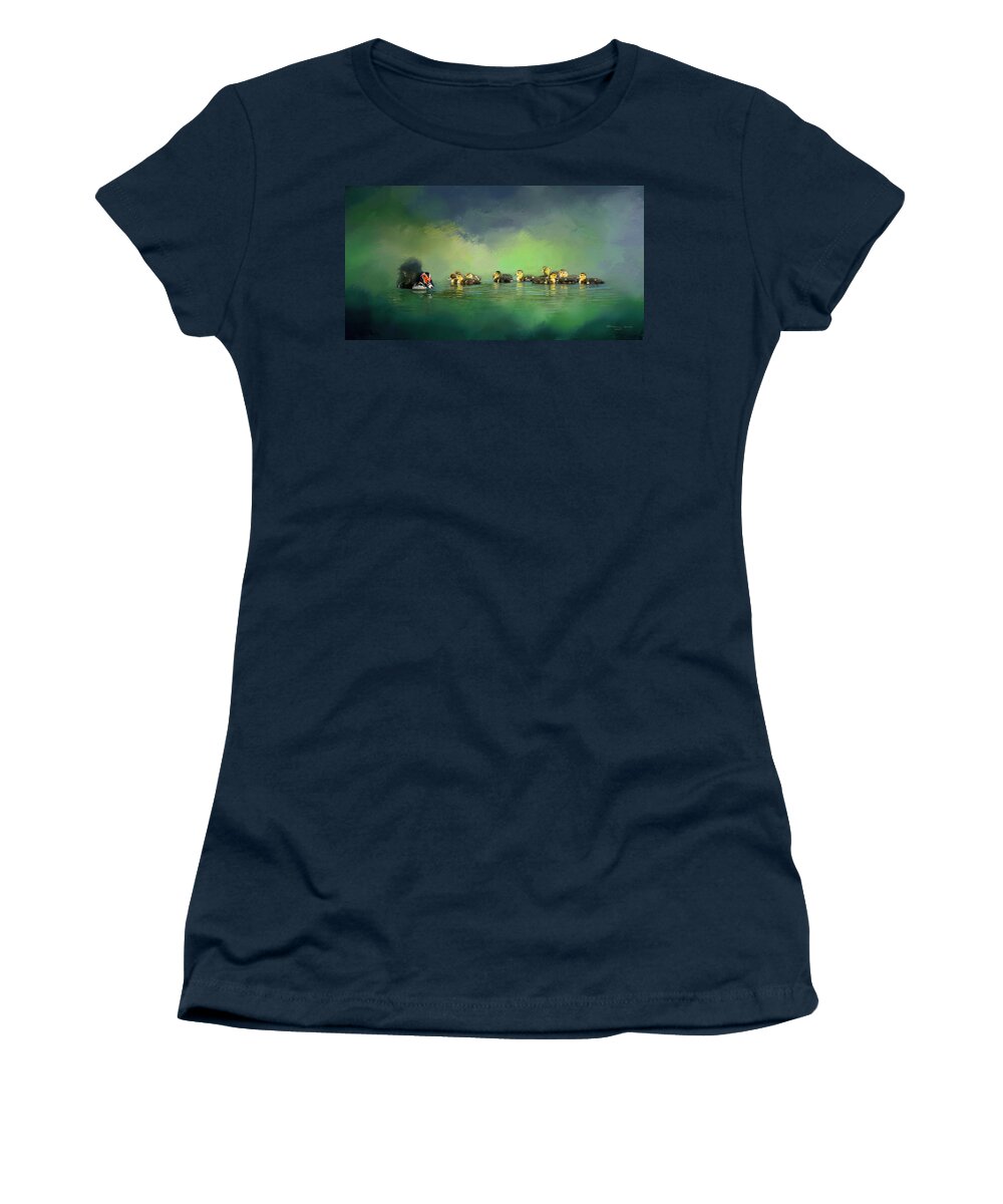 Bird Women's T-Shirt featuring the photograph Fun On The Water by Marvin Spates