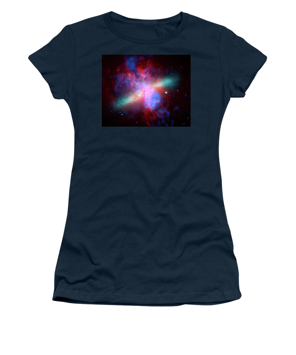 Carl Sagan Women's T-Shirt featuring the photograph Galaxy M82 by Marco Oliveira