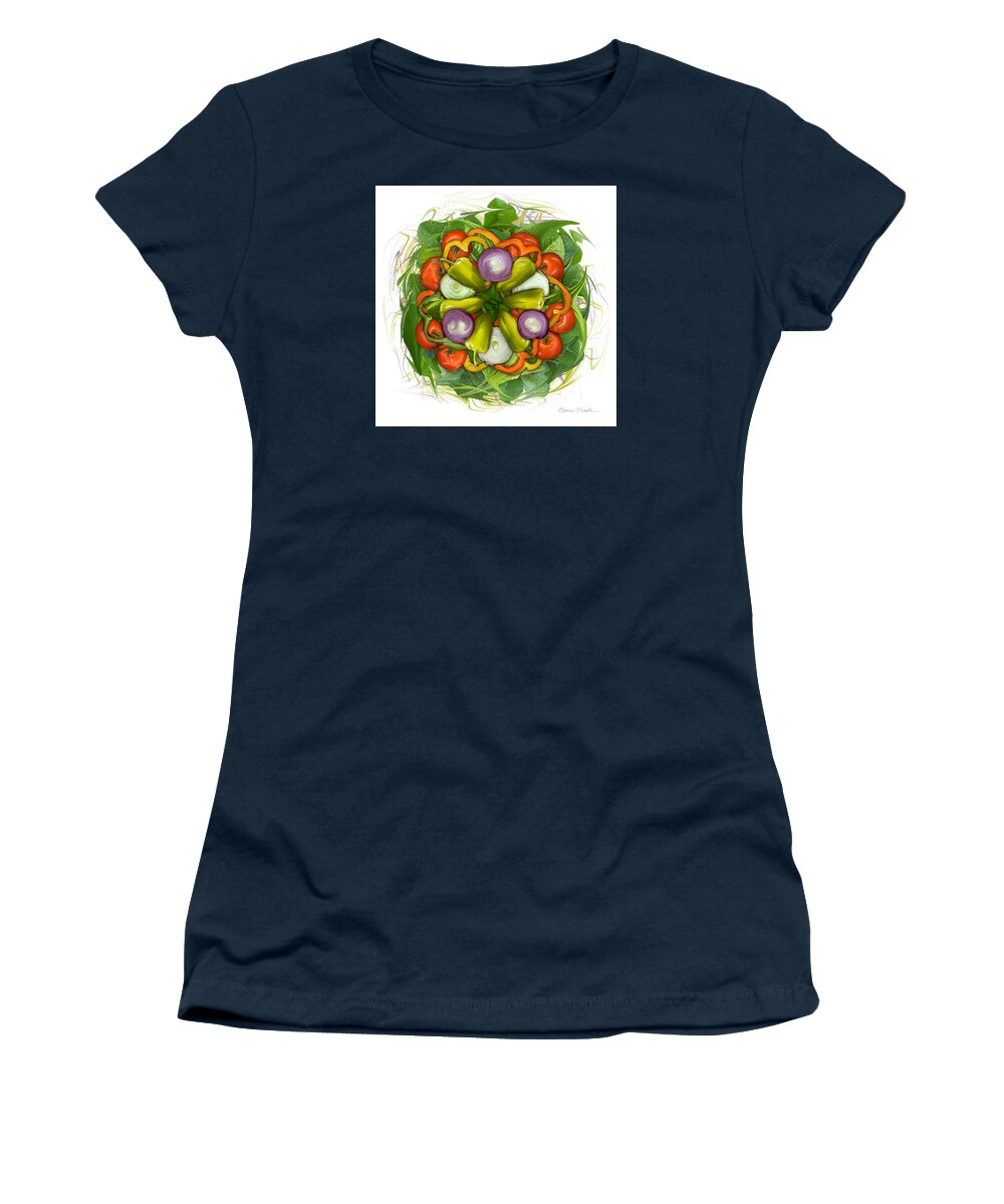 Food Women's T-Shirt featuring the photograph Garden Salad by Bruce Frank