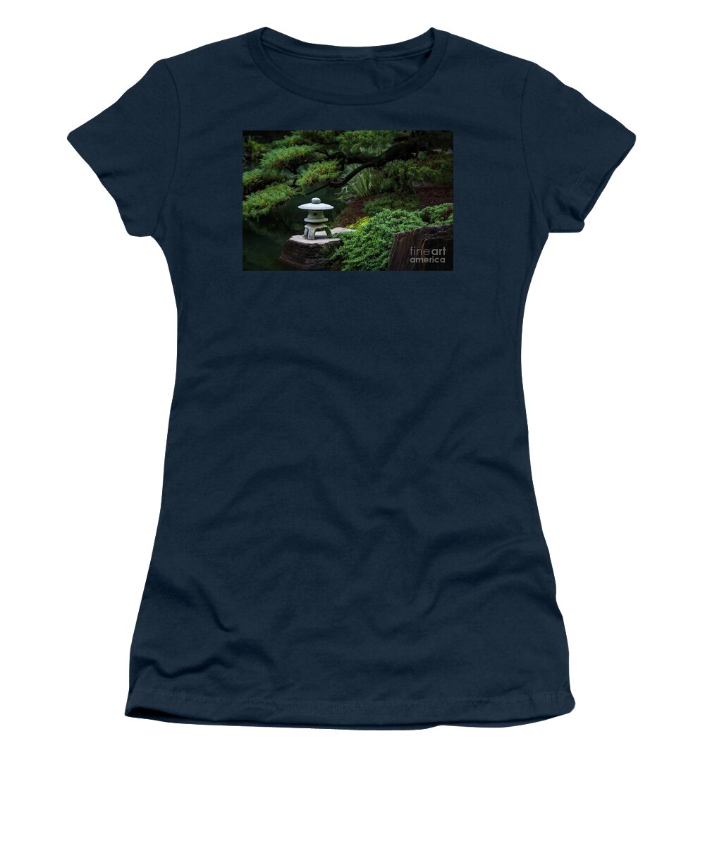 Gibbs Gardens Women's T-Shirt featuring the photograph Garden Tranquility by Doug Sturgess