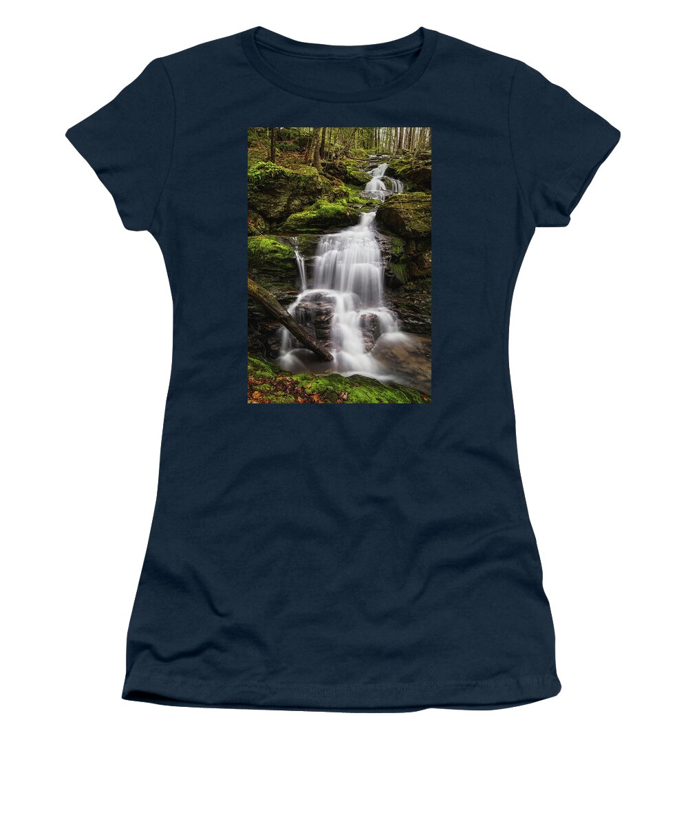 Falls Women's T-Shirt featuring the photograph Garwin Falls - Left Cascade by Robert Clifford
