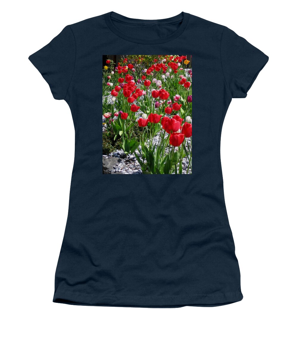 Tulip Women's T-Shirt featuring the photograph Gathering of Joy by Rory Siegel
