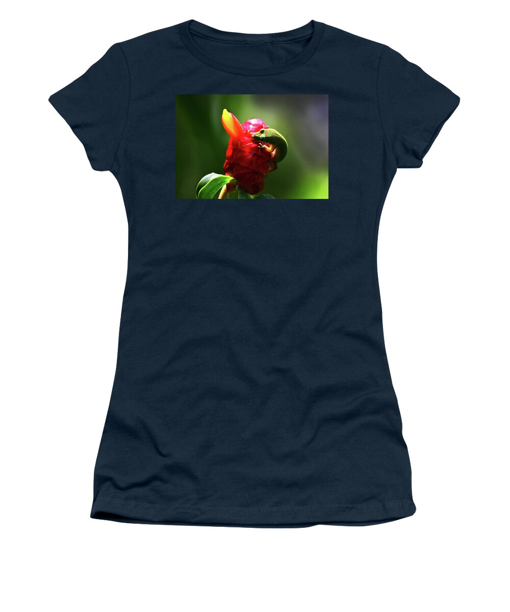 Hawaii Women's T-Shirt featuring the photograph Gecko #1 by Anthony Jones