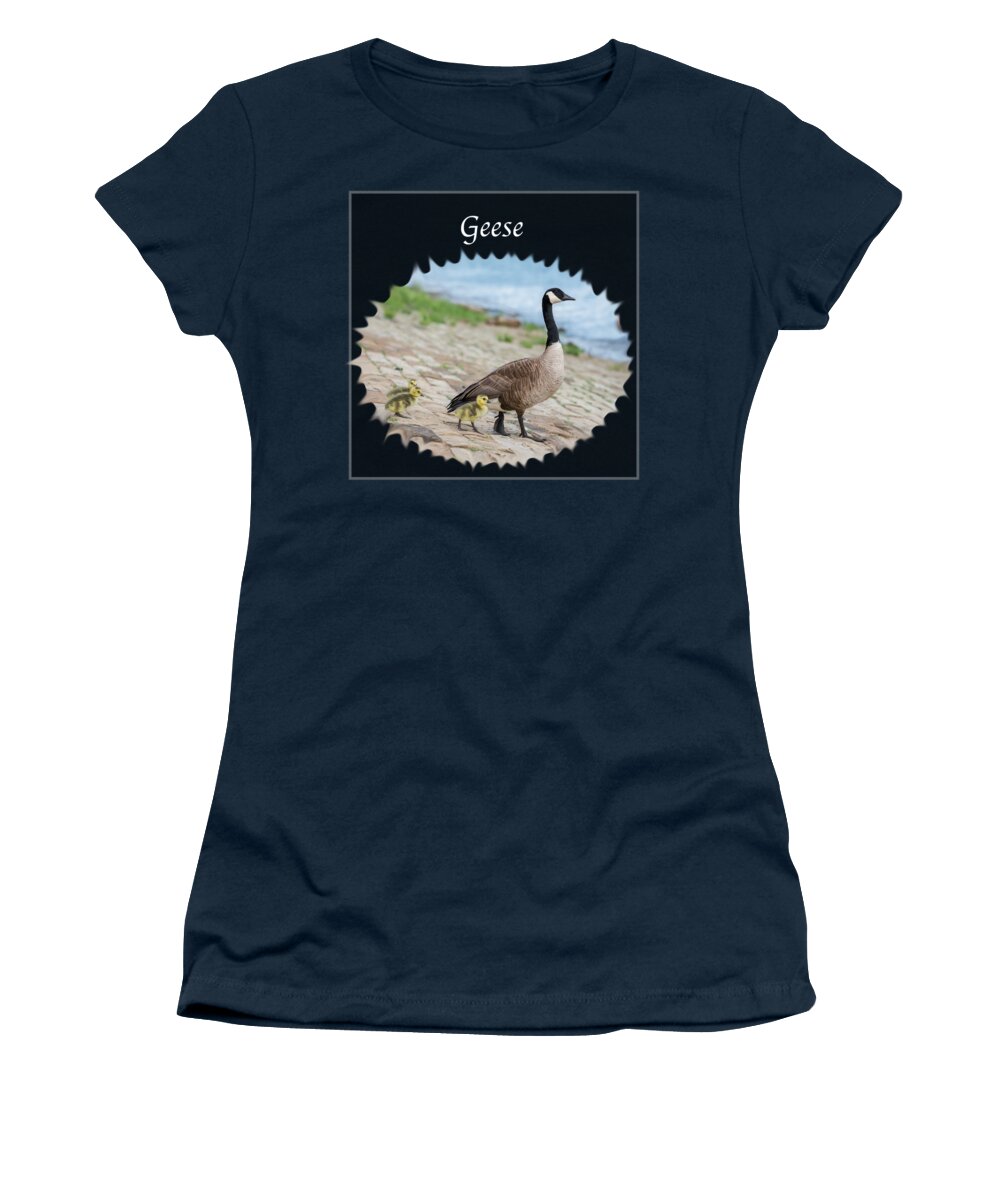 Geese Women's T-Shirt featuring the photograph Geese in the Clouds by Holden The Moment