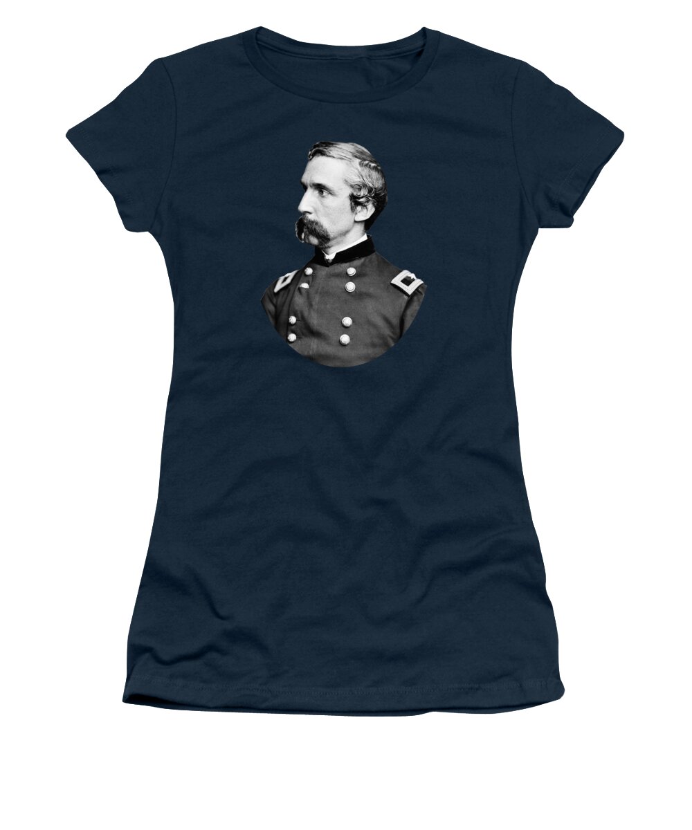 Joshua Lawrence Chamberlain Women's T-Shirt featuring the photograph General Joshua Chamberlain by War Is Hell Store
