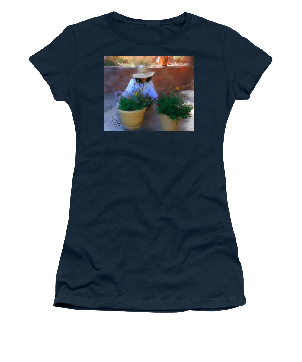 Woman Women's T-Shirt featuring the painting Gently Does It by Colleen Taylor