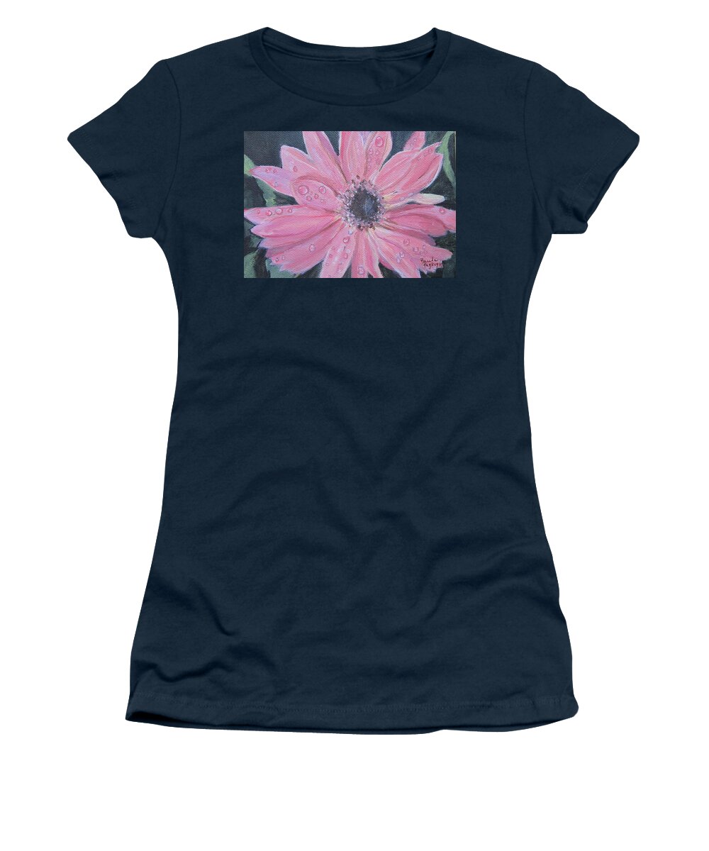 Painting Women's T-Shirt featuring the painting Gerber Daisy by Paula Pagliughi