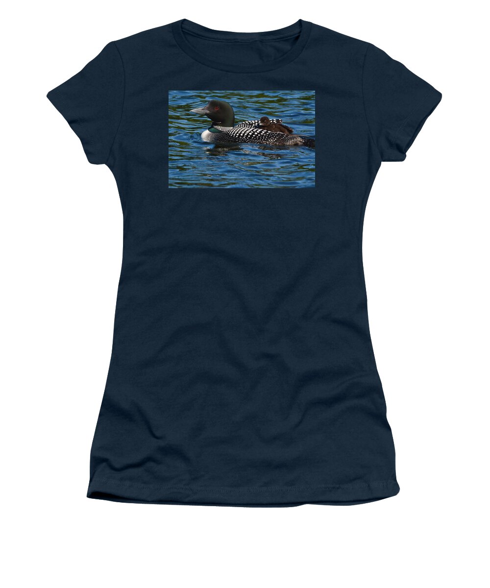 Birds Women's T-Shirt featuring the photograph Getting a Free Ride by Steve Brown