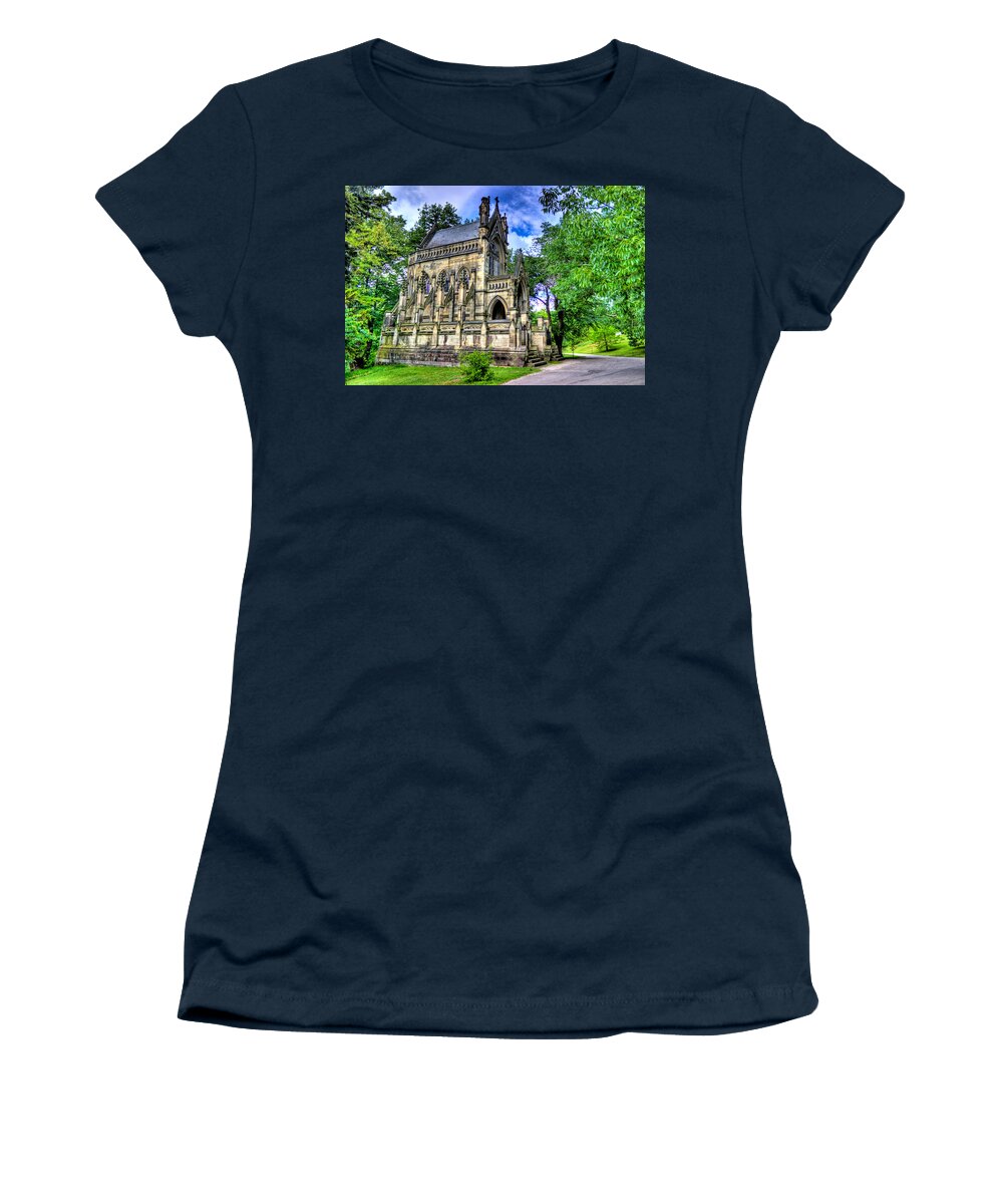Spring Grove Women's T-Shirt featuring the photograph Giant Spring Grove Mausoleum by Jonny D