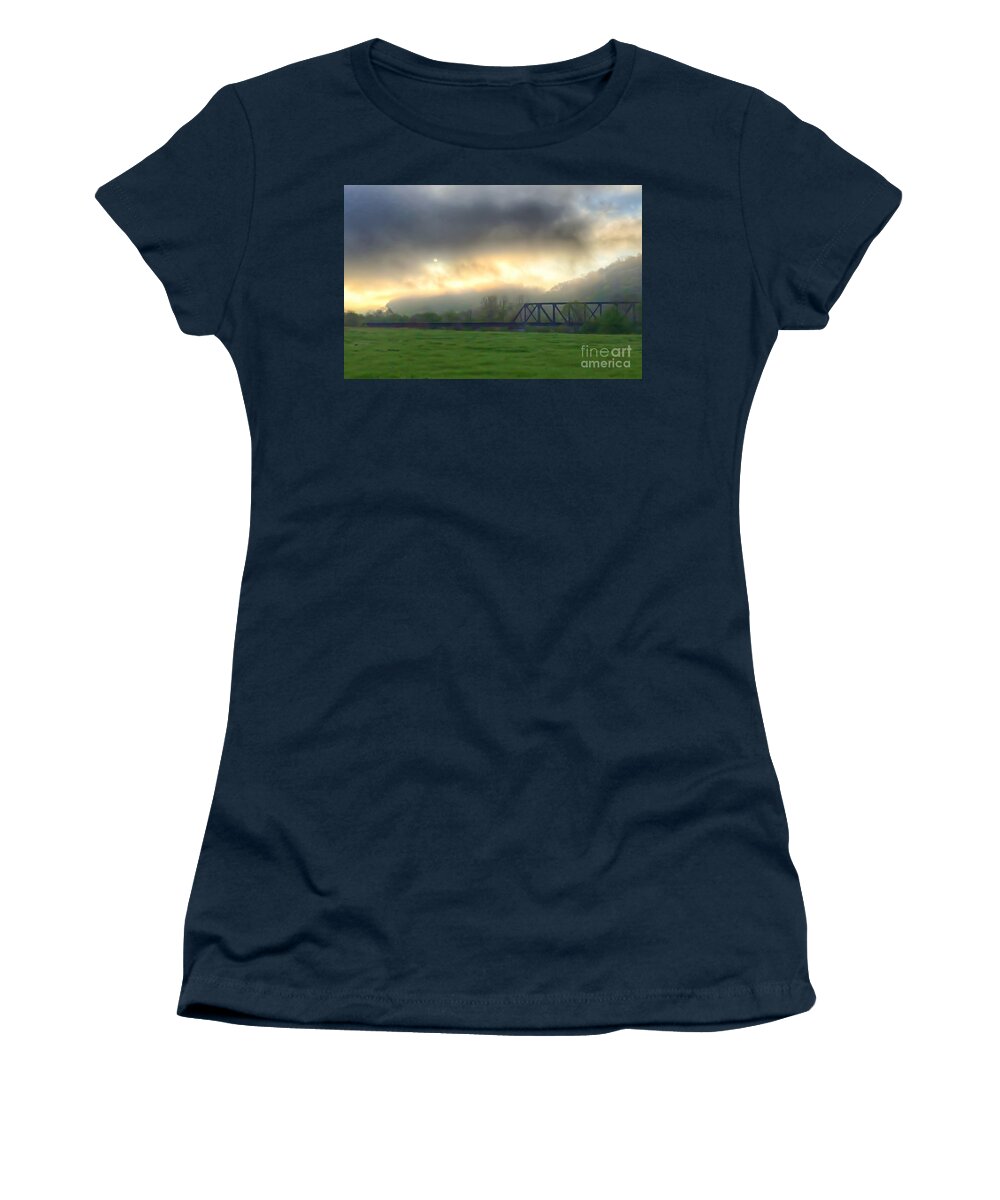Giles County Virginia Women's T-Shirt featuring the photograph Giles County Morning by Kerri Farley