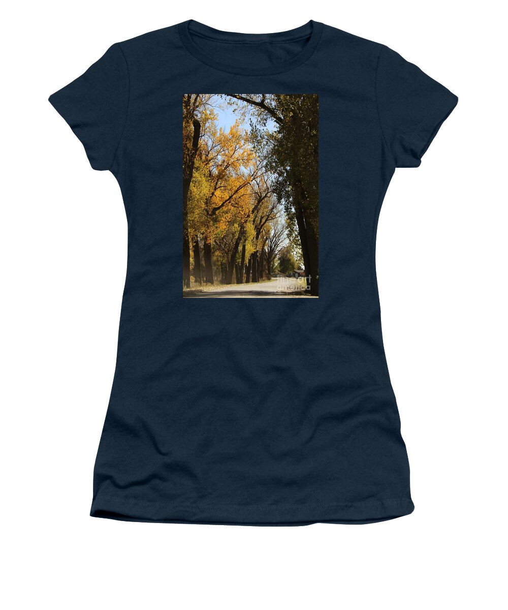 Fall Women's T-Shirt featuring the photograph Go for Walk by Yumi Johnson