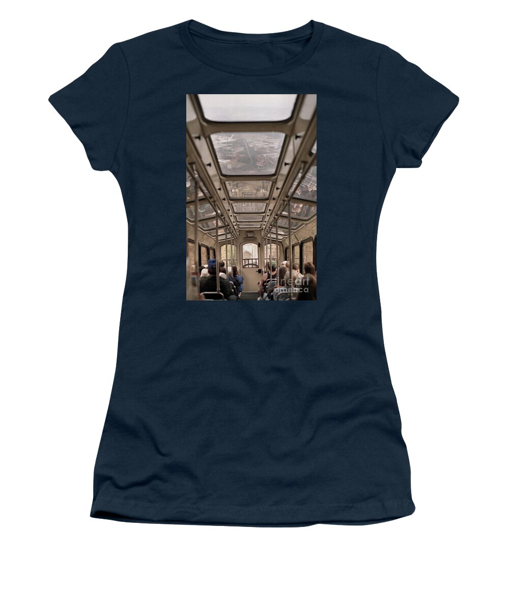Cable Car Women's T-Shirt featuring the photograph Going Down by Richard Rizzo