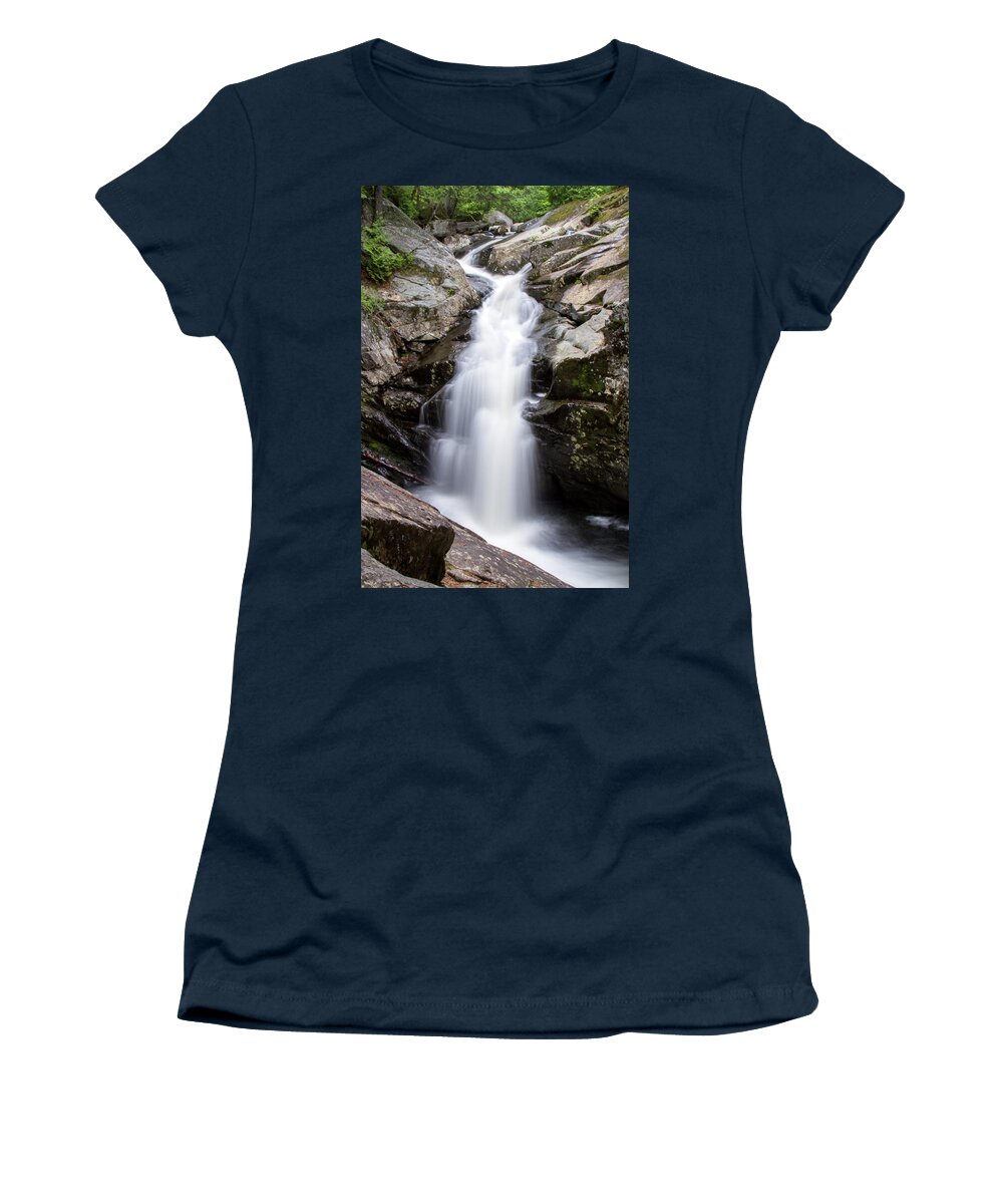 Rangeley Women's T-Shirt featuring the photograph Gorge Waterfall by Darryl Hendricks