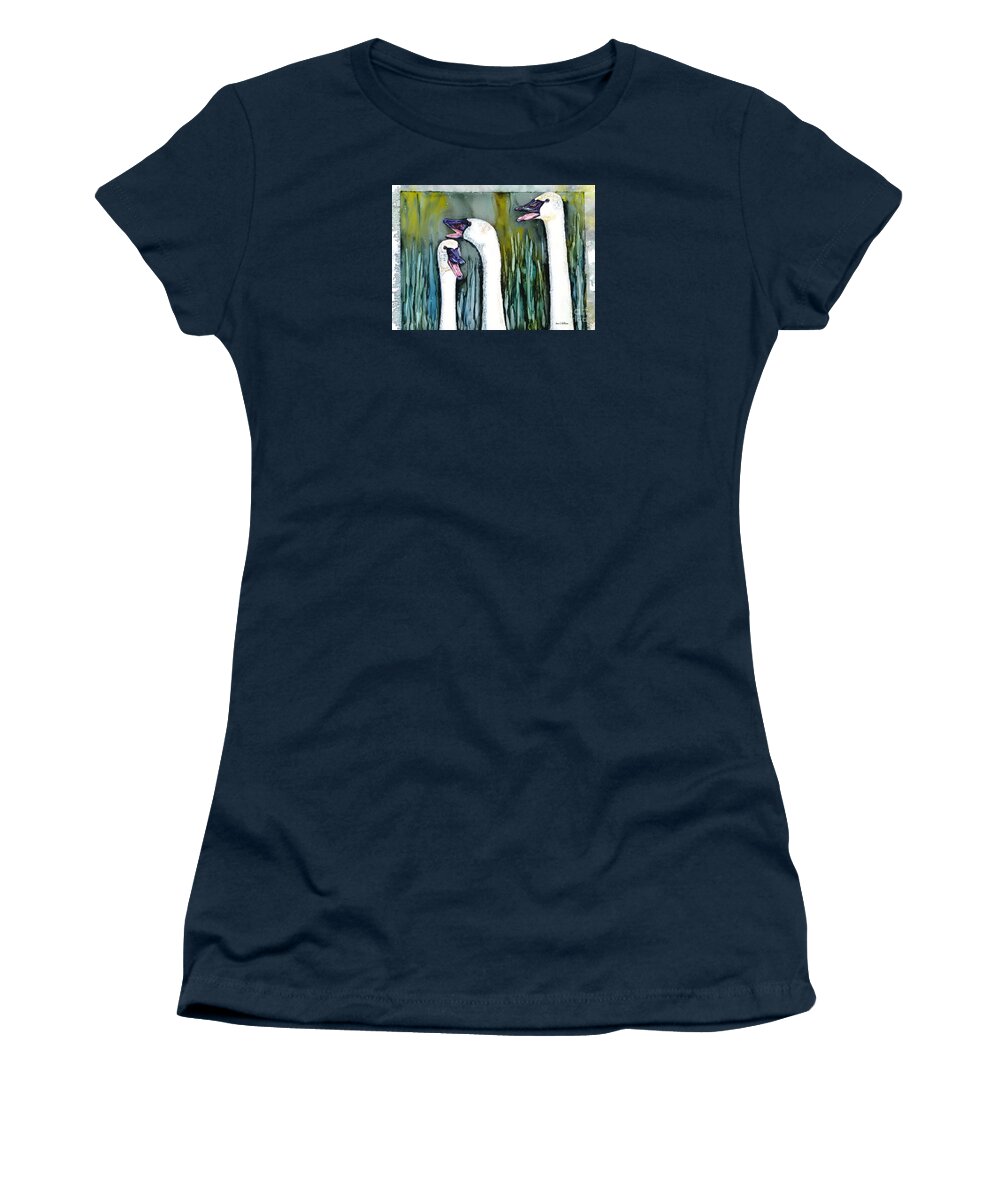 Killian Women's T-Shirt featuring the painting Gossip by Jan Killian