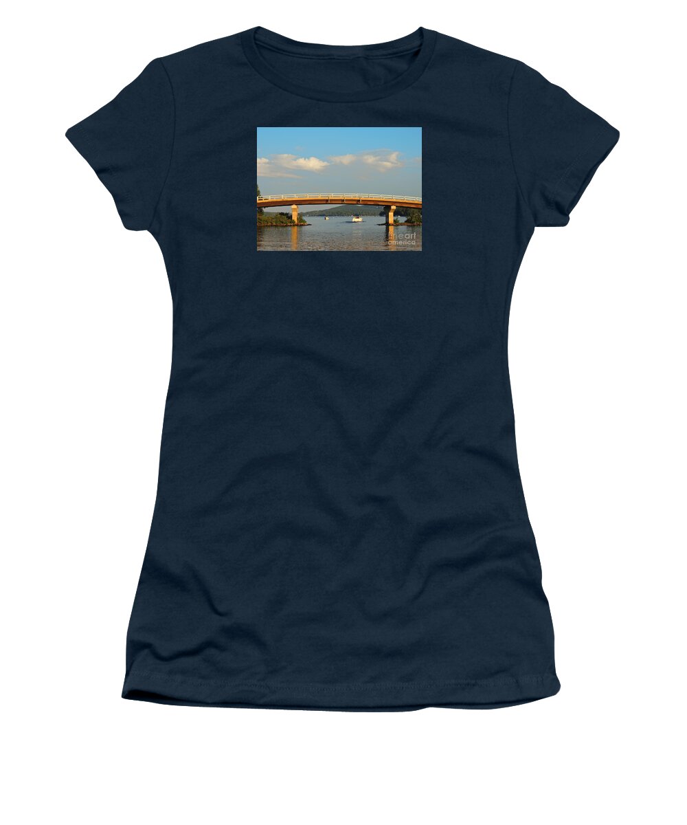 Bridge Women's T-Shirt featuring the photograph Governor's Island Bridge by Mim White