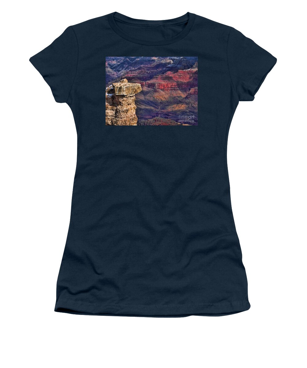 Rocks Women's T-Shirt featuring the photograph Grand Canyon Stacked Rock by Roberta Byram