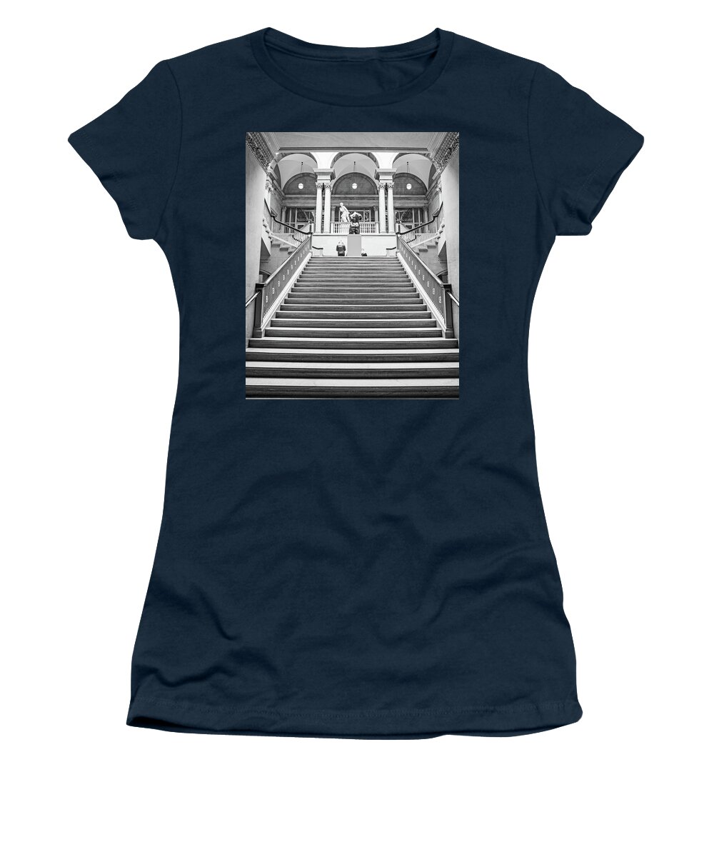Staircase Women's T-Shirt featuring the photograph Grand Staircase at The Art Institute by Ira Marcus