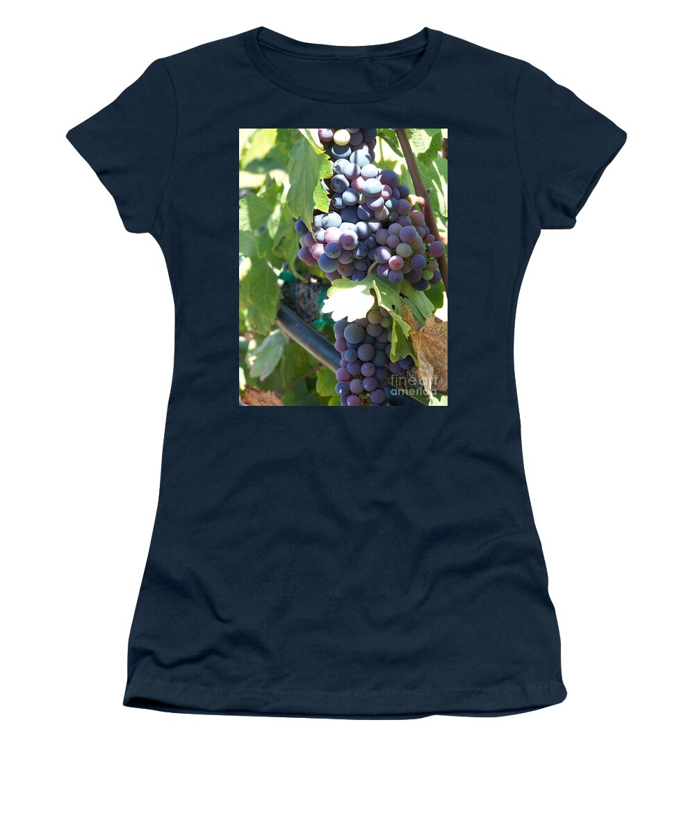 Grapes Women's T-Shirt featuring the photograph Grapevine by Pamela Walrath