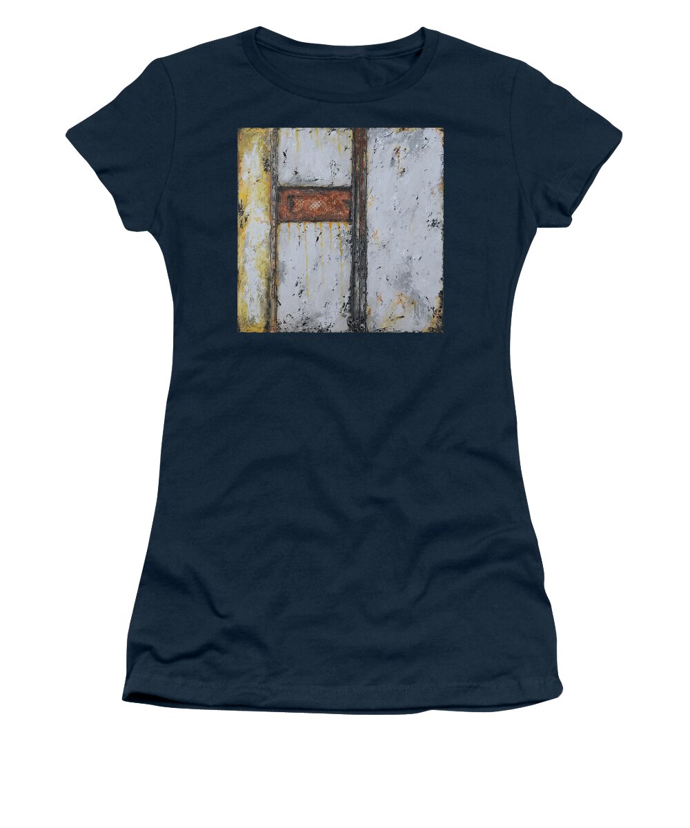 Original Women's T-Shirt featuring the painting Gray Matters 12 by Jim Benest