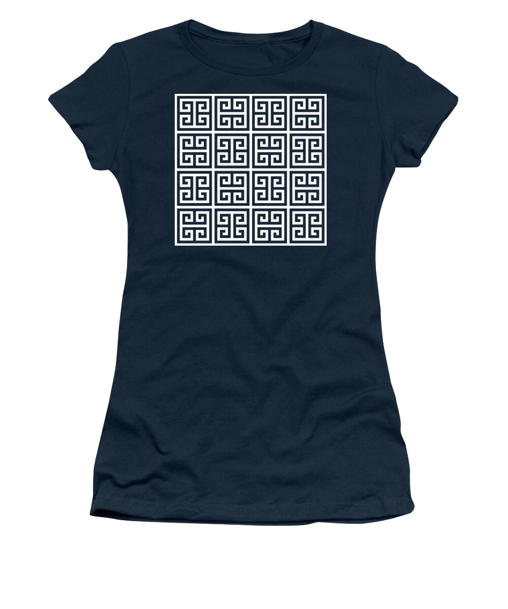 Greek Key Women's T-Shirt featuring the digital art Greek Key Pattern 2 by Chuck Staley
