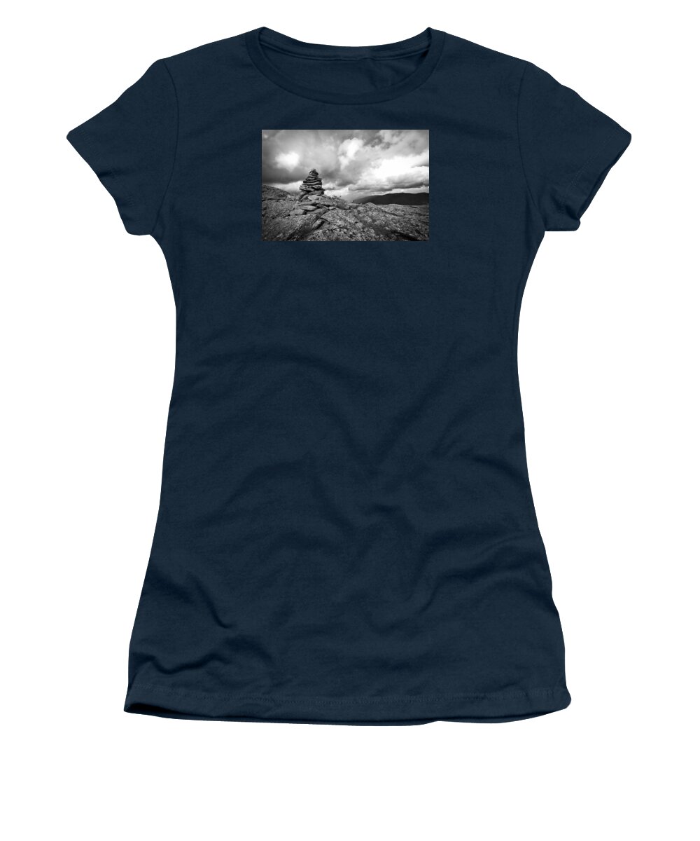 Mount Washington Nh Women's T-Shirt featuring the photograph Guide in the Clouds by Michael Hubley