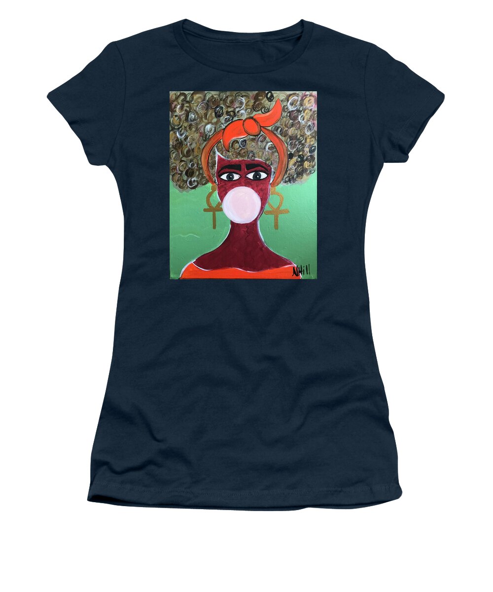  Women's T-Shirt featuring the painting Gummy by NiKita Hill