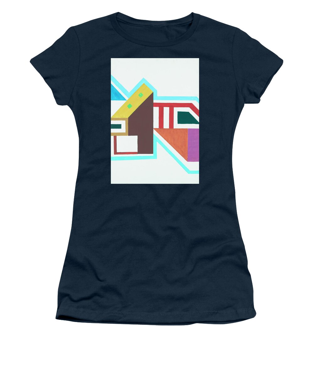 Abstract Women's T-Shirt featuring the painting Halleluja - Part VI by Willy Wiedmann