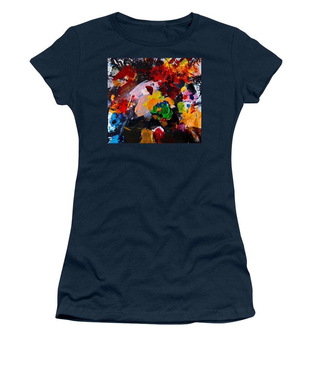 Abstract Women's T-Shirt featuring the painting Happy Harmony by Natalie Holland
