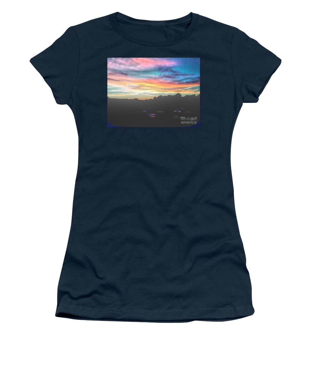 Sunset Women's T-Shirt featuring the photograph Twilight in the San Fernando Valley by Jenny Revitz Soper