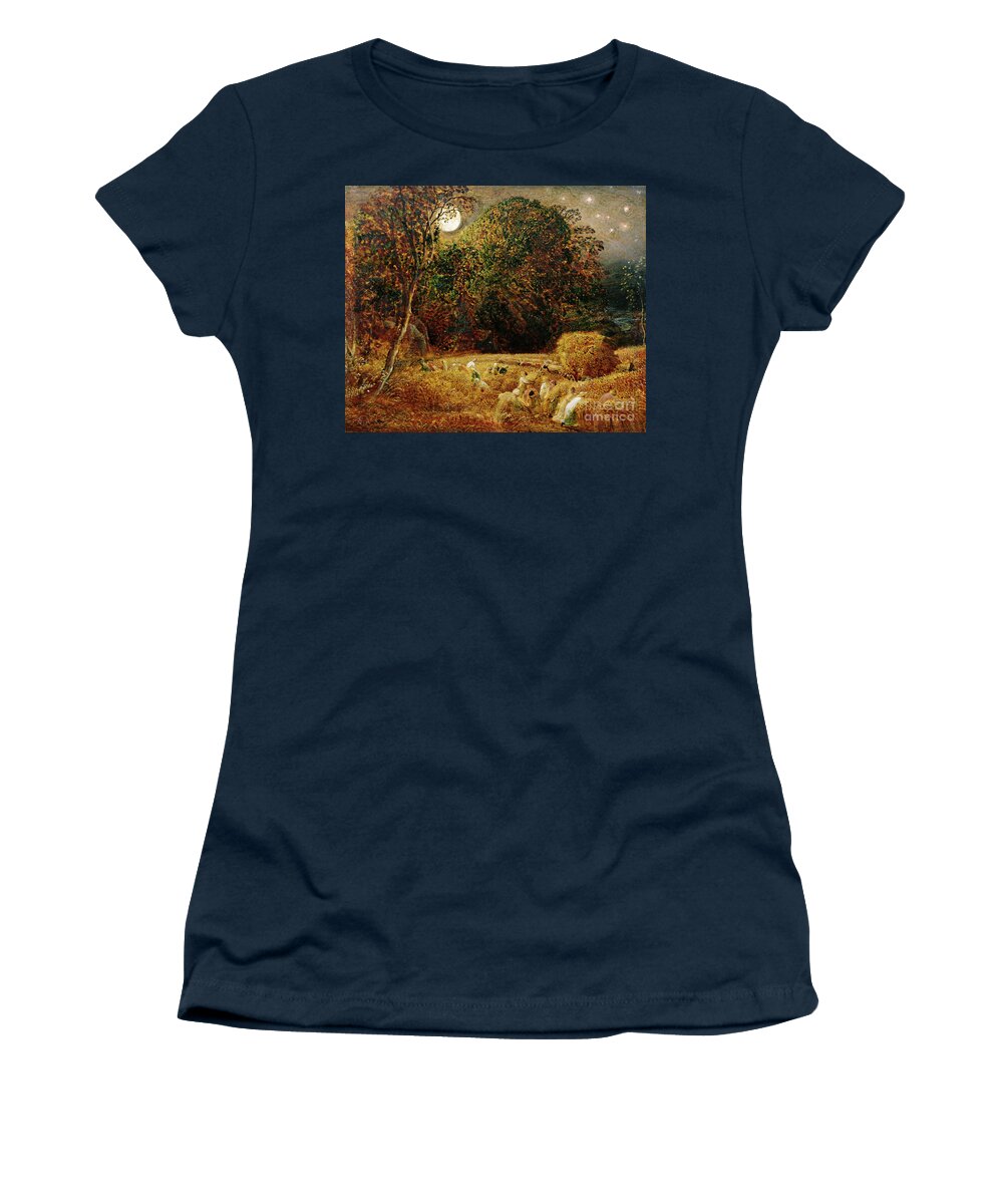 Harvest Women's T-Shirt featuring the painting Harvest Moon by Samuel Palmer