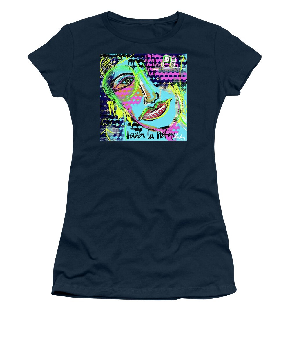 Hasta La Vista Women's T-Shirt featuring the digital art Hasta la vista by Sladjana Lazarevic