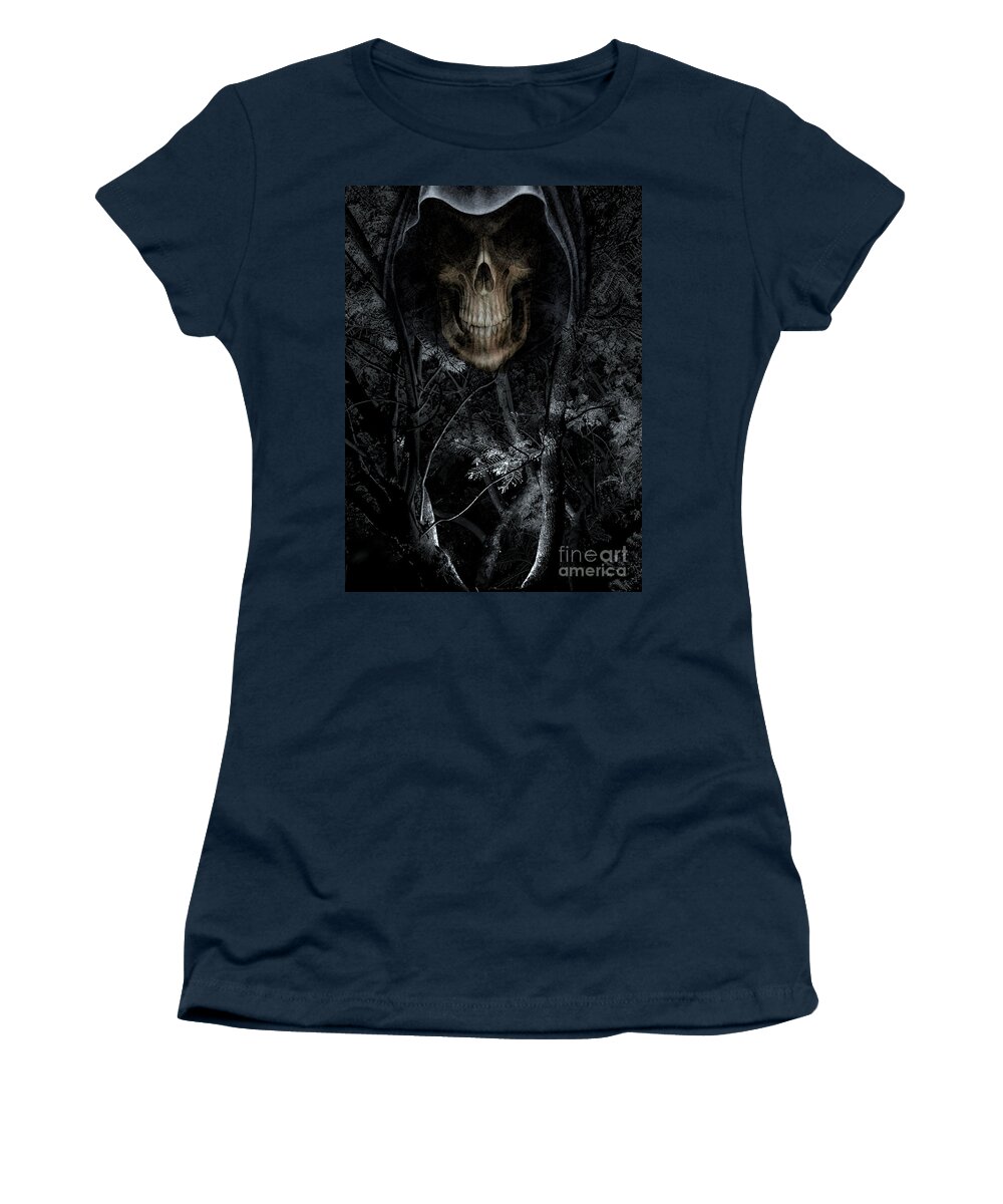 Haunted Women's T-Shirt featuring the photograph Haunted Forest by Al Bourassa