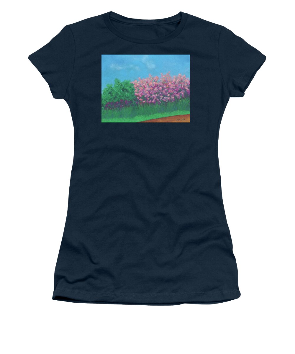 Azaleas Women's T-Shirt featuring the pastel Heart of Spring by Anne Katzeff