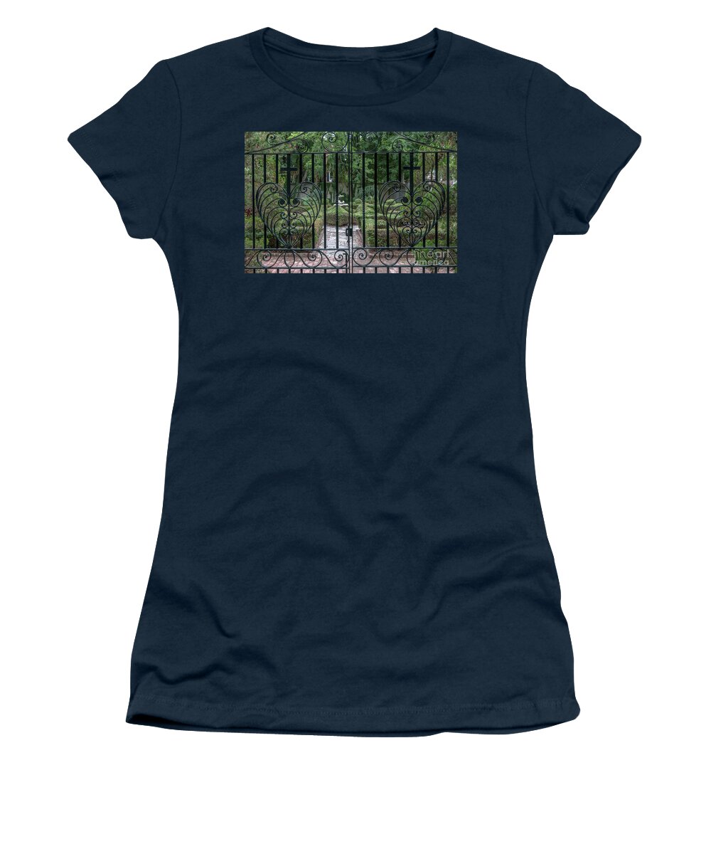 Cross Women's T-Shirt featuring the photograph Heart Shaped Cross by Dale Powell