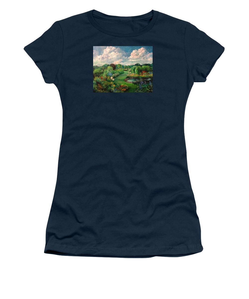Heaven Women's T-Shirt featuring the painting Heaven's Garden by Rand Burns
