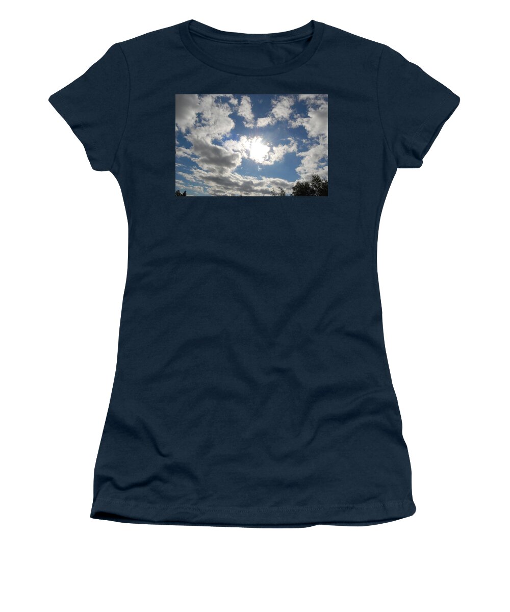 Environment; Backgrounds; Nature; Seasonal; Lifestyle; Spiritual; Hobbies; Recreation; Religion; Spirituality; Science; Medicine; History; Beauty; Metaphysics; Adventure Women's T-Shirt featuring the photograph Heaven's Glory by Ee Photography