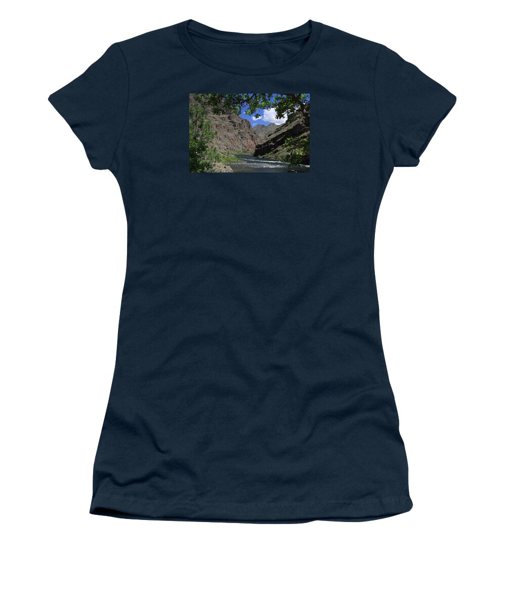 Hells Canyon Women's T-Shirt featuring the photograph Hells Canyon Snake River by Ed Riche