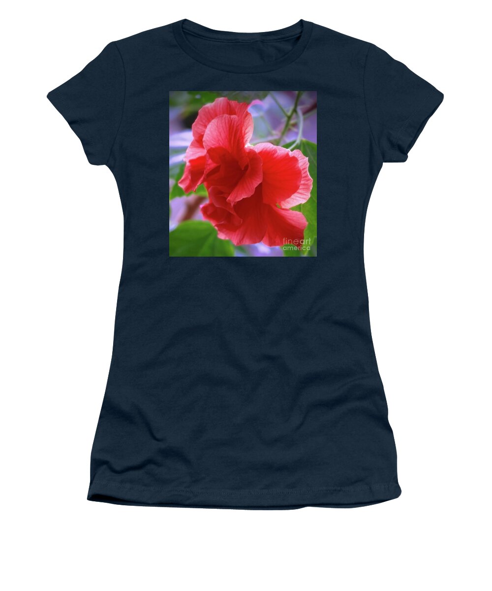 Hibiscus Women's T-Shirt featuring the photograph Hibiscus In Art by Jasna Dragun