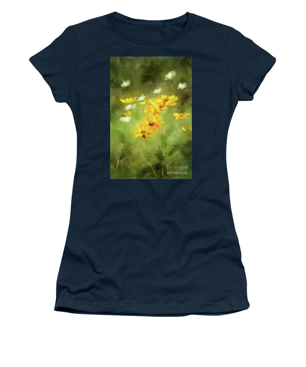 Rudbeckia Women's T-Shirt featuring the digital art Hidden Gems by Lois Bryan