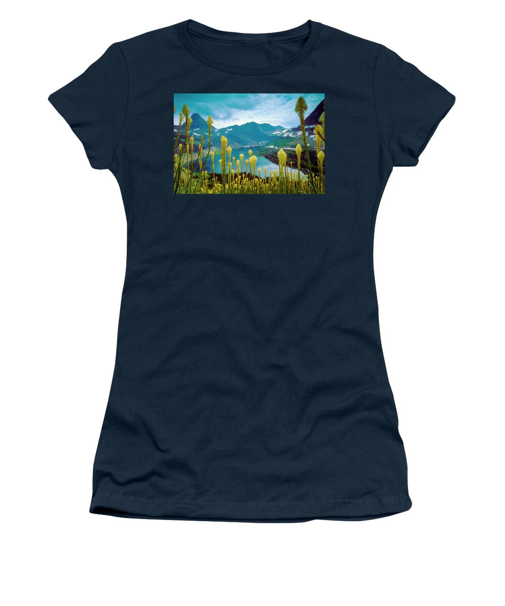 Hidden Lake Women's T-Shirt featuring the photograph Hidden Lake, GNP by Gary Beeler