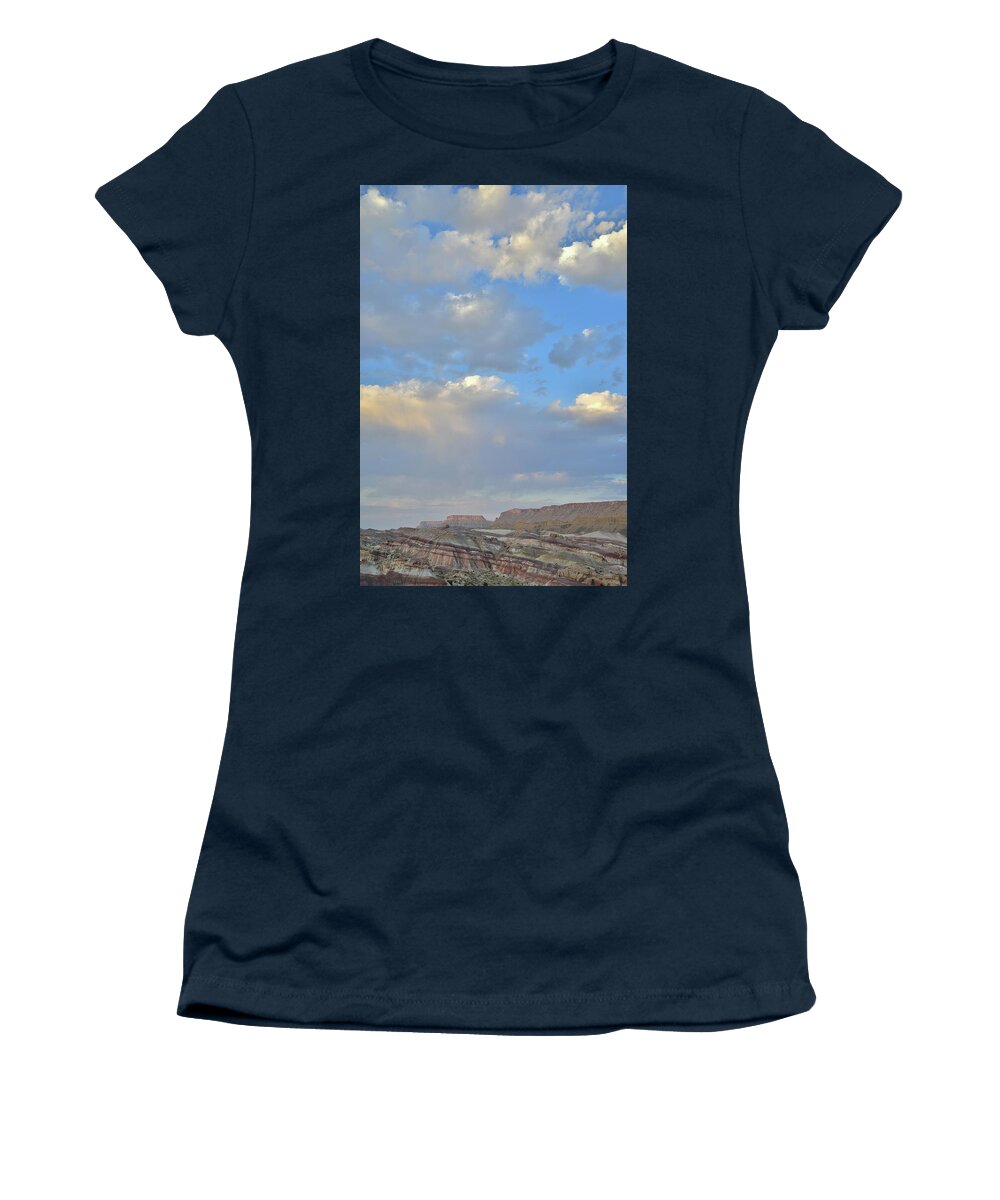 Capitol Reef National Park Women's T-Shirt featuring the photograph High Clouds over Caineville Wash by Ray Mathis