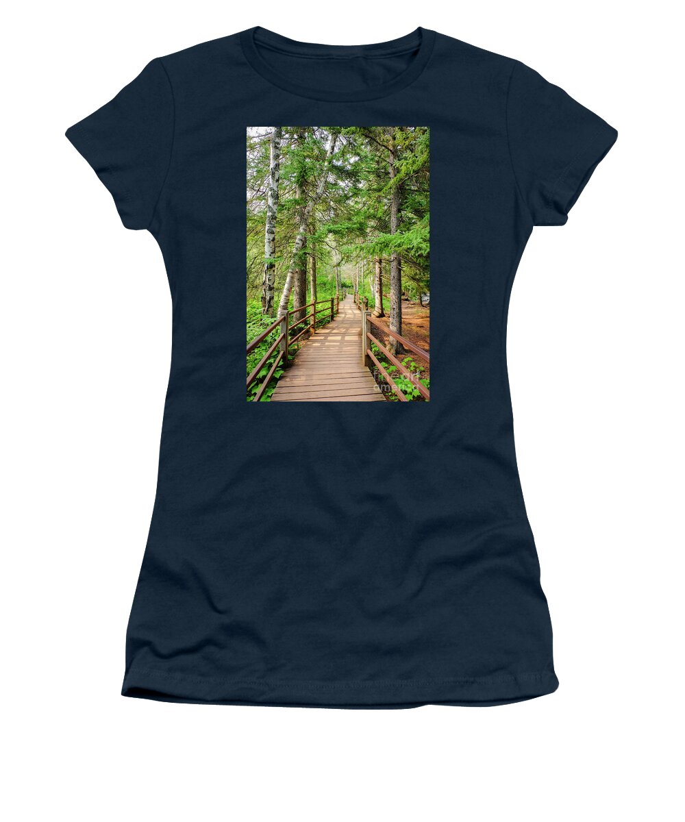 Destination Women's T-Shirt featuring the photograph Hiking Trail by Iryna Liveoak