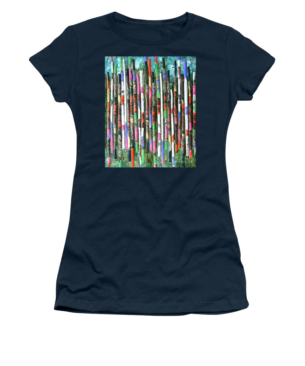 Abstract Women's T-Shirt featuring the painting Hint of Tiger - SOLD by Judith Espinoza