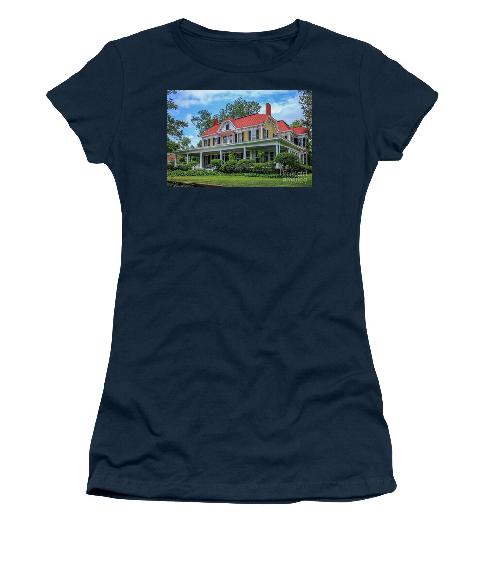 Reid Callaway Southern Glory Women's T-Shirt featuring the photograph Home Sweet Home Madison Georgia Historical Homes Art by Reid Callaway