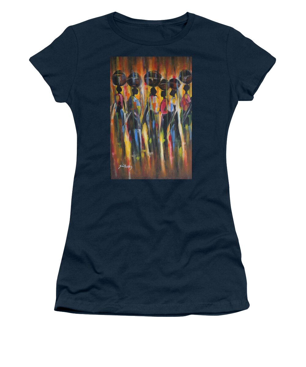 Homeward Women's T-Shirt featuring the painting Homeward Women by Olaoluwa Smith