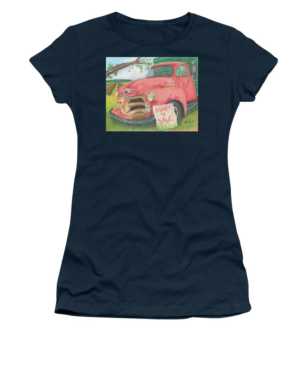 Truck Women's T-Shirt featuring the painting Honey 4 Sale by Arlene Crafton